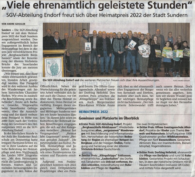 Verleihung des Heimatpreises der Stadt Sundern 2022 Bericht Sauerlandkurier.jpg
