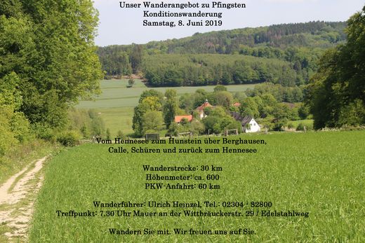 Mit SGV-Wanderführer Ulrich Heinzel zum Hennesee