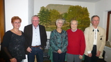 V.l.n.r.: Claudia Schmitz mit den Jubilaren Walter Alsleben, Marlis Liedtke Mathias Eiden und Joachim Suwa