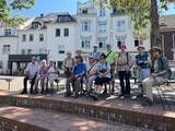 01.08.26 Unsere Wandergruppe bei der Ankunft in Erkrath