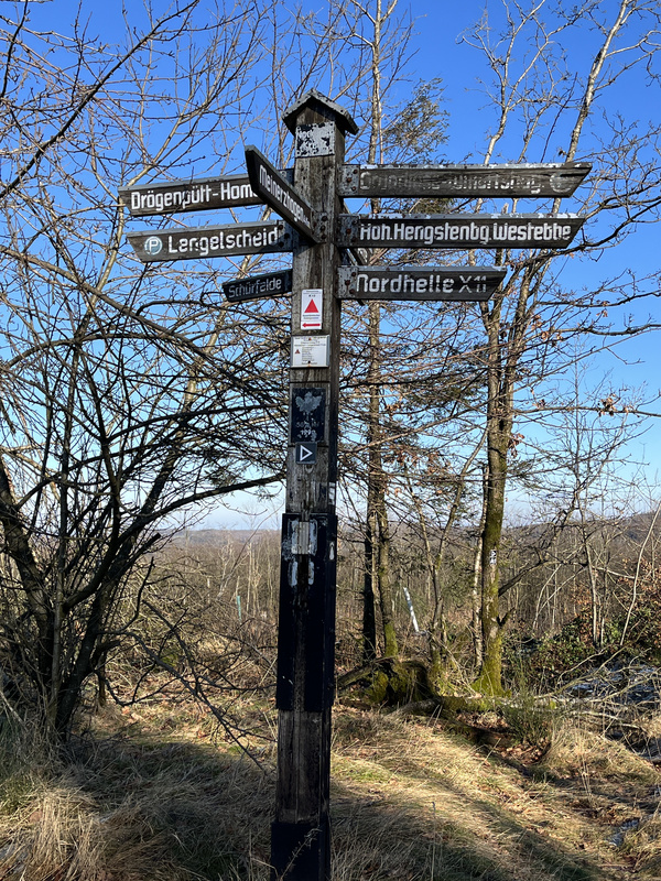 07.11.2024: In alle Richtungen am Nockener Kreuz im Ebbegebirge.