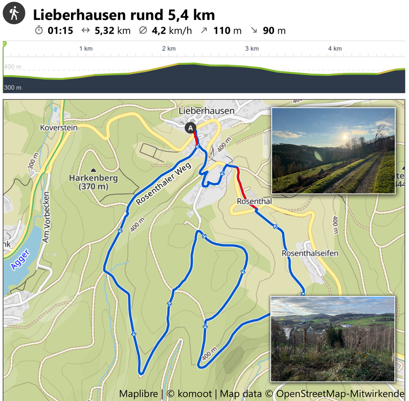 02.09.2025: Rund um Lieberhausen führt heute diese Tour mit Einkehr im Landgasthof Reinhold.